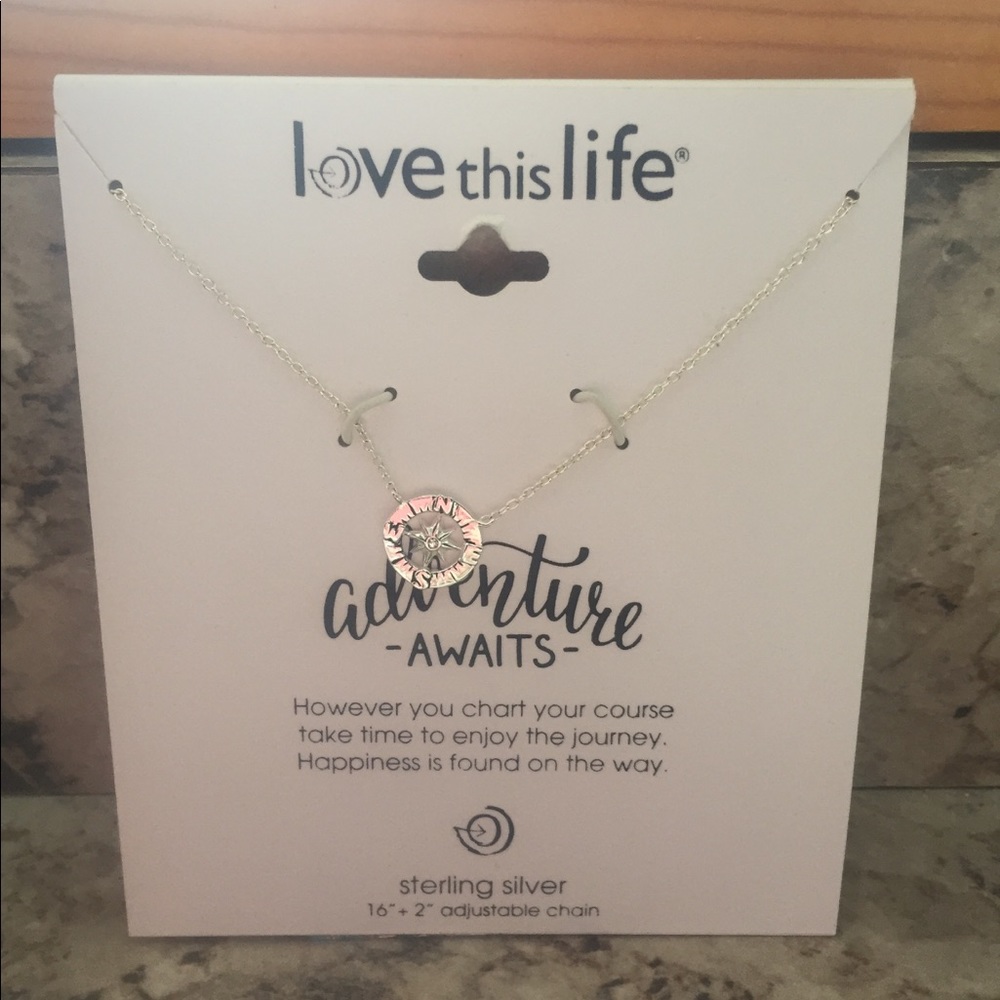 Adventure awaits compass necklace